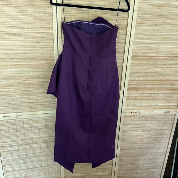 ELLIATT Reception Cascade Ruffle Strapless Cocktail Dress Wedding Guest Small - Picture 5 of 9